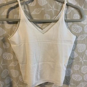 SHEIN white sweater crop top